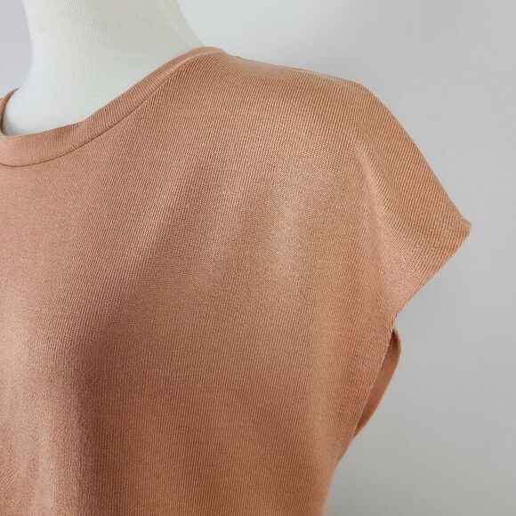 Revamped Tan Sleeveless Cropped Sweater Large - Picture 4 of 16